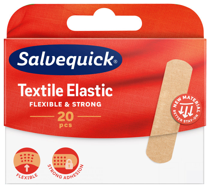 Plaster Salvequick Textile Elastic – 20 stk.